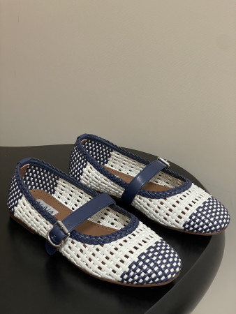 UA Alaïa Hollow Woven Mary Jane Flats(Customized Size 7-10 days production time)