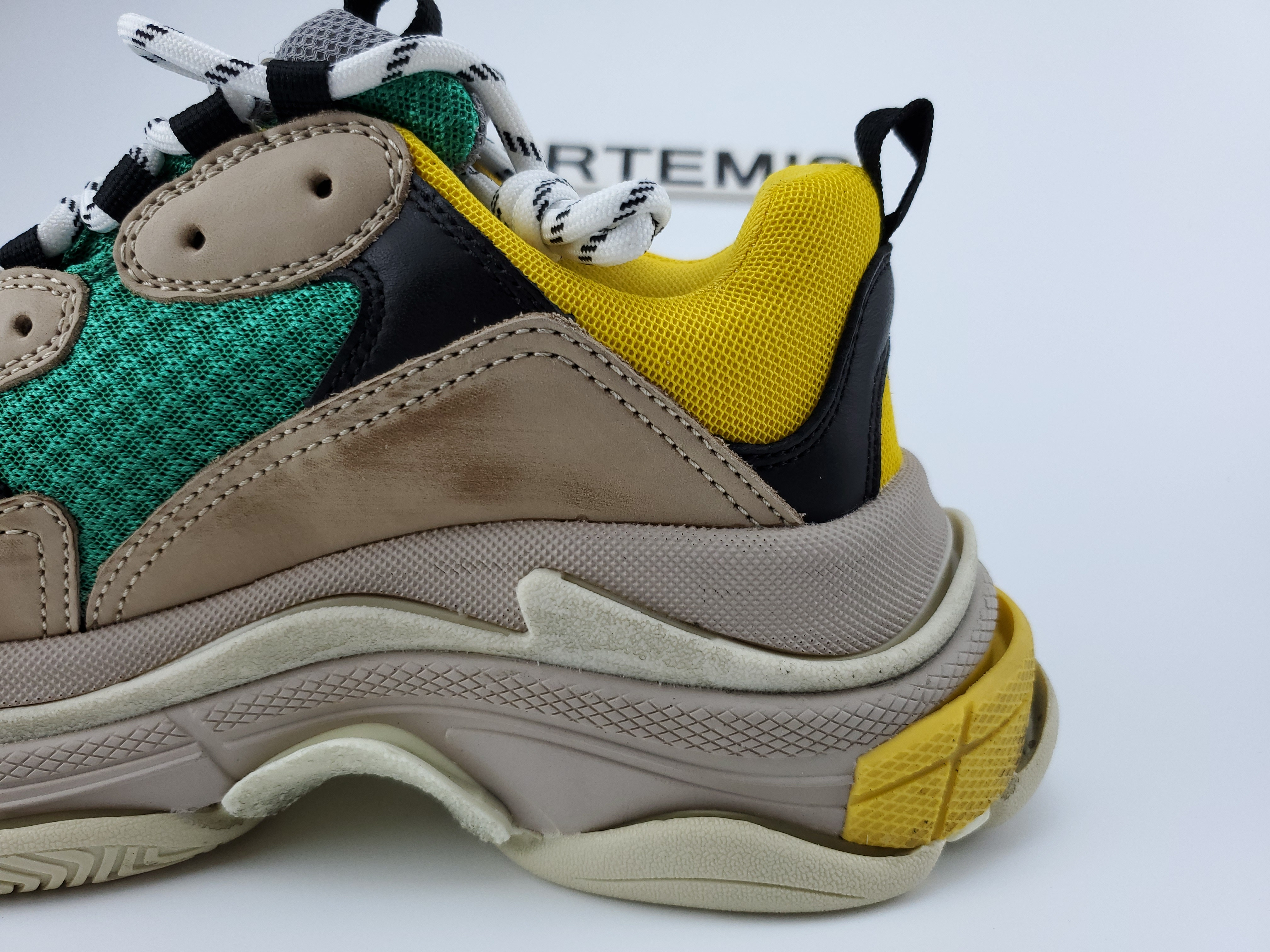 Balenciga Triple S Beige Green Yellow (2018 Reissue)