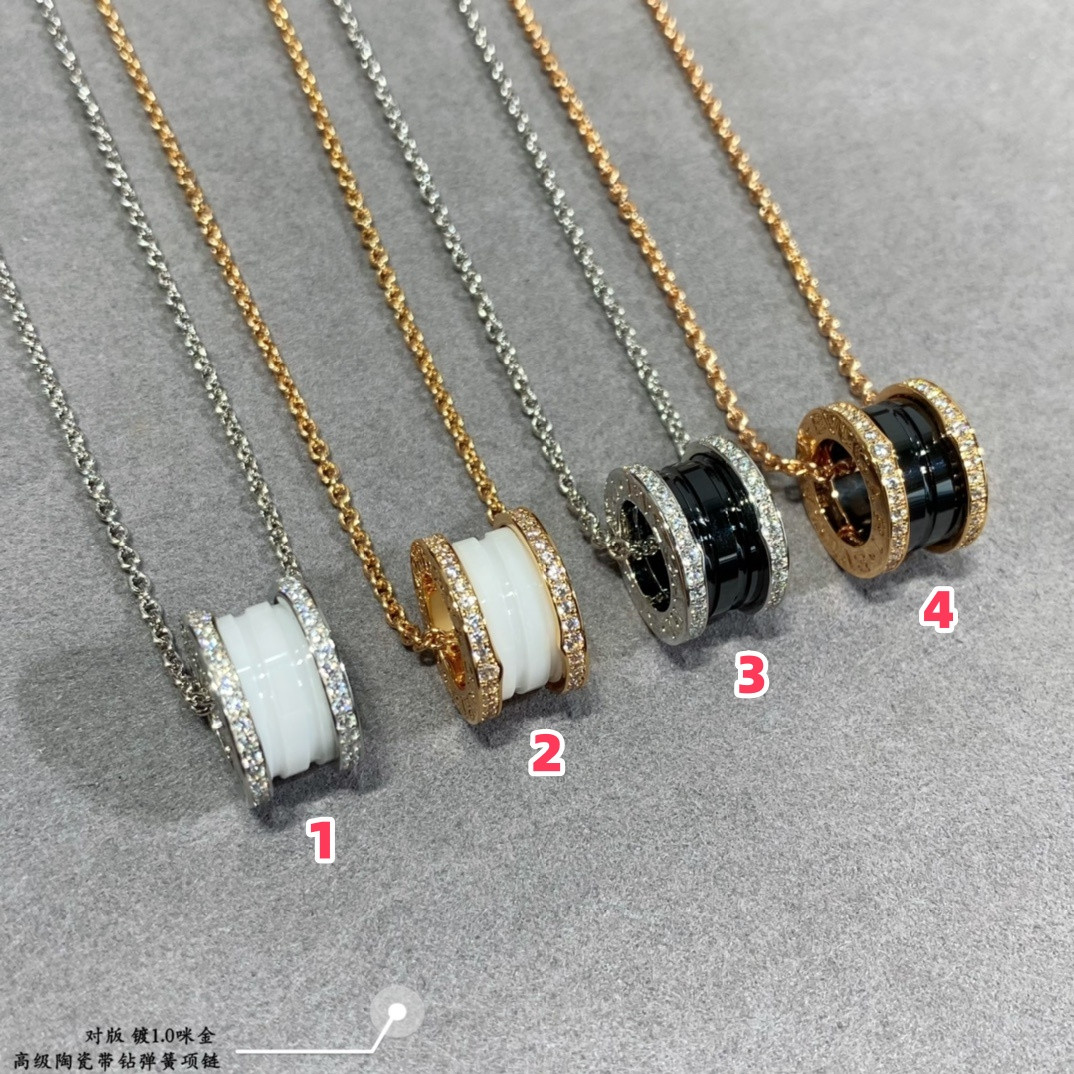 B*l*ai large ceramic spring with drill necklace