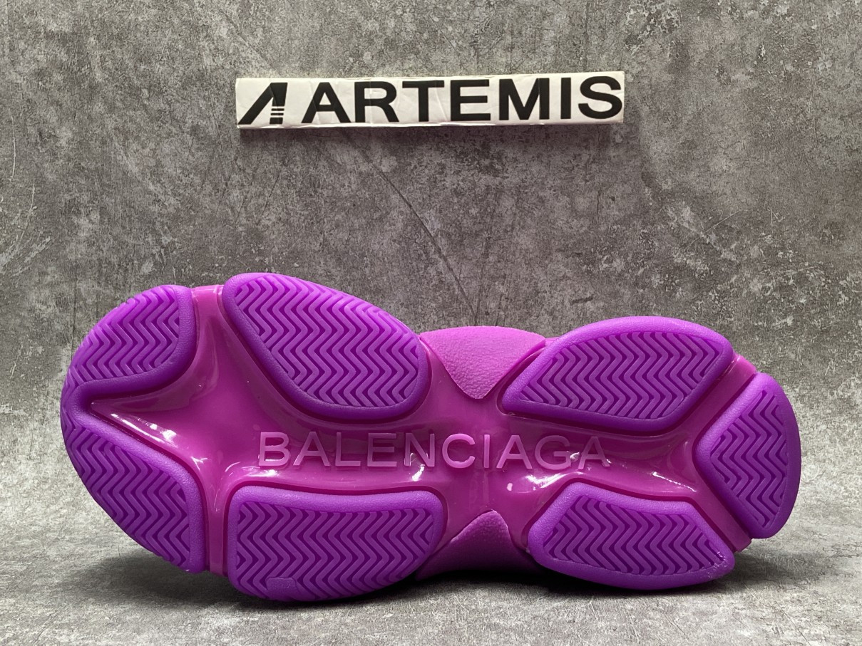 Balenciga Triple S Allover Logo Pink