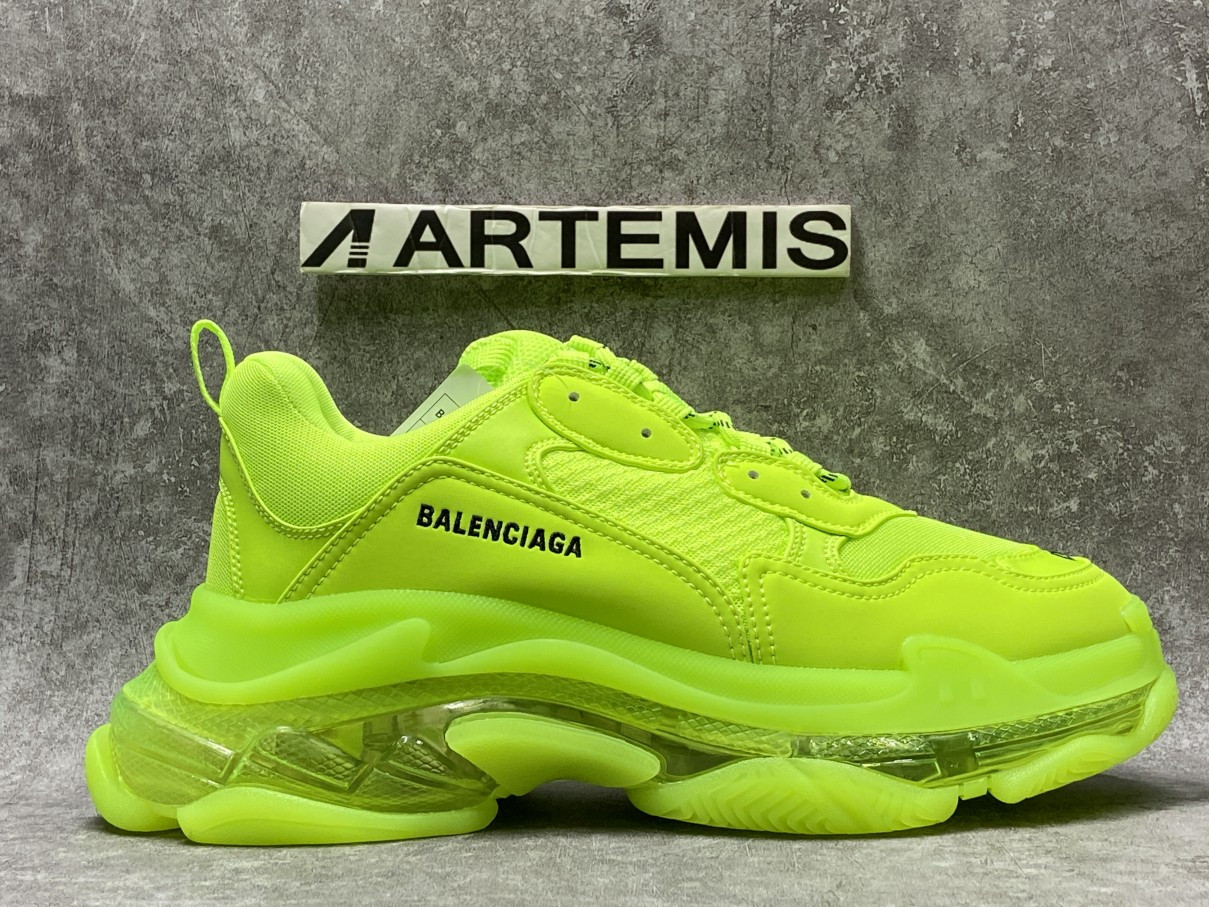 Balenciga Triple S Clearsole Fluo Yellow