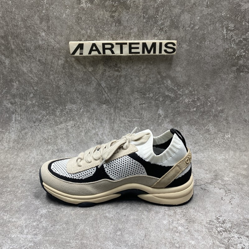 Channel Blended Fabrics Street Style Plain Sock Sneakers