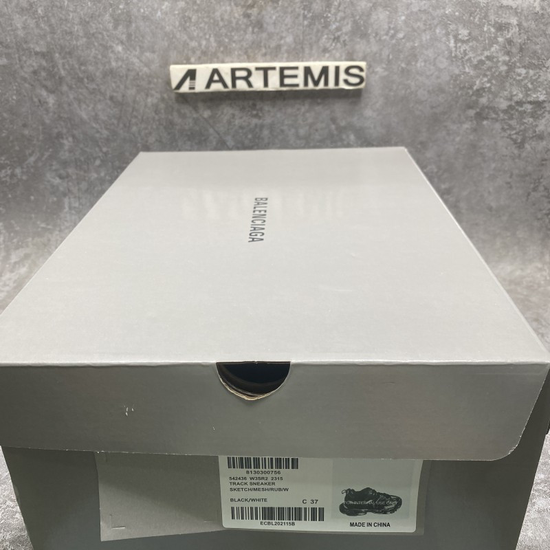 Ba*len*cia*ga track black & white sneakers