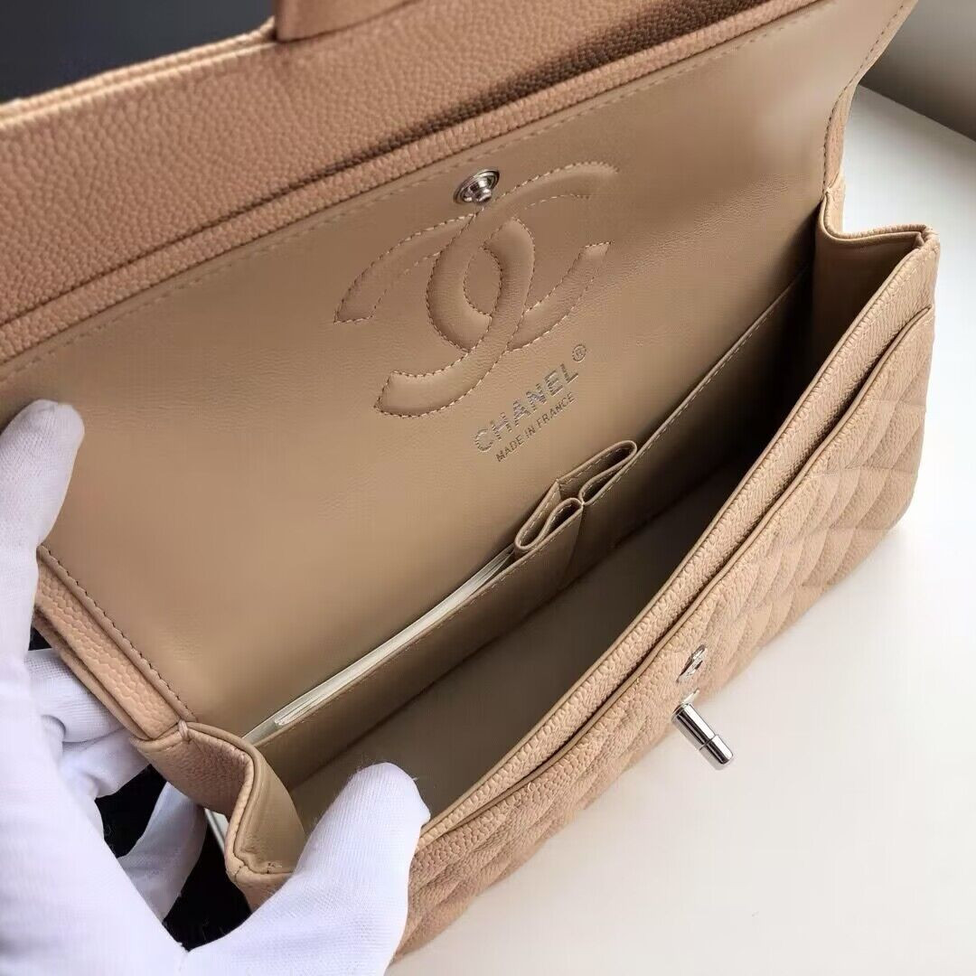 Ch*el classic flaps mediun caviar leather