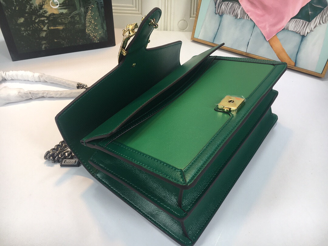 G*u*i dionysus small shoulder bag green 11"wx7"hx3.5"d