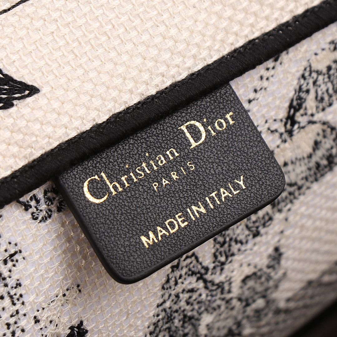 medium D*or book tote de jouy zodiac 14 x 11 x 6.5 inches