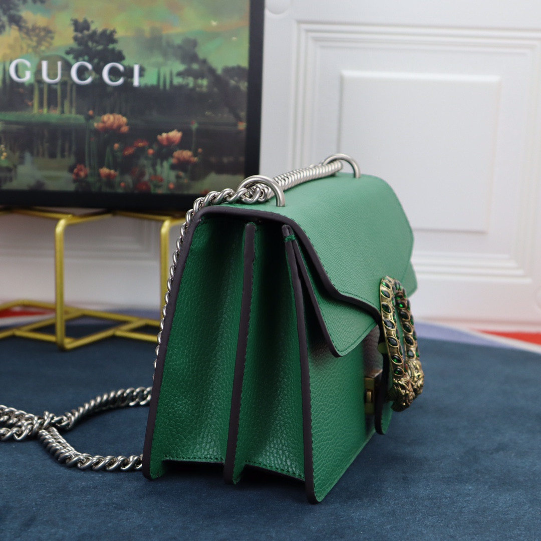 G*u*i dionysus small shoulder bag green 28x18x9cm
