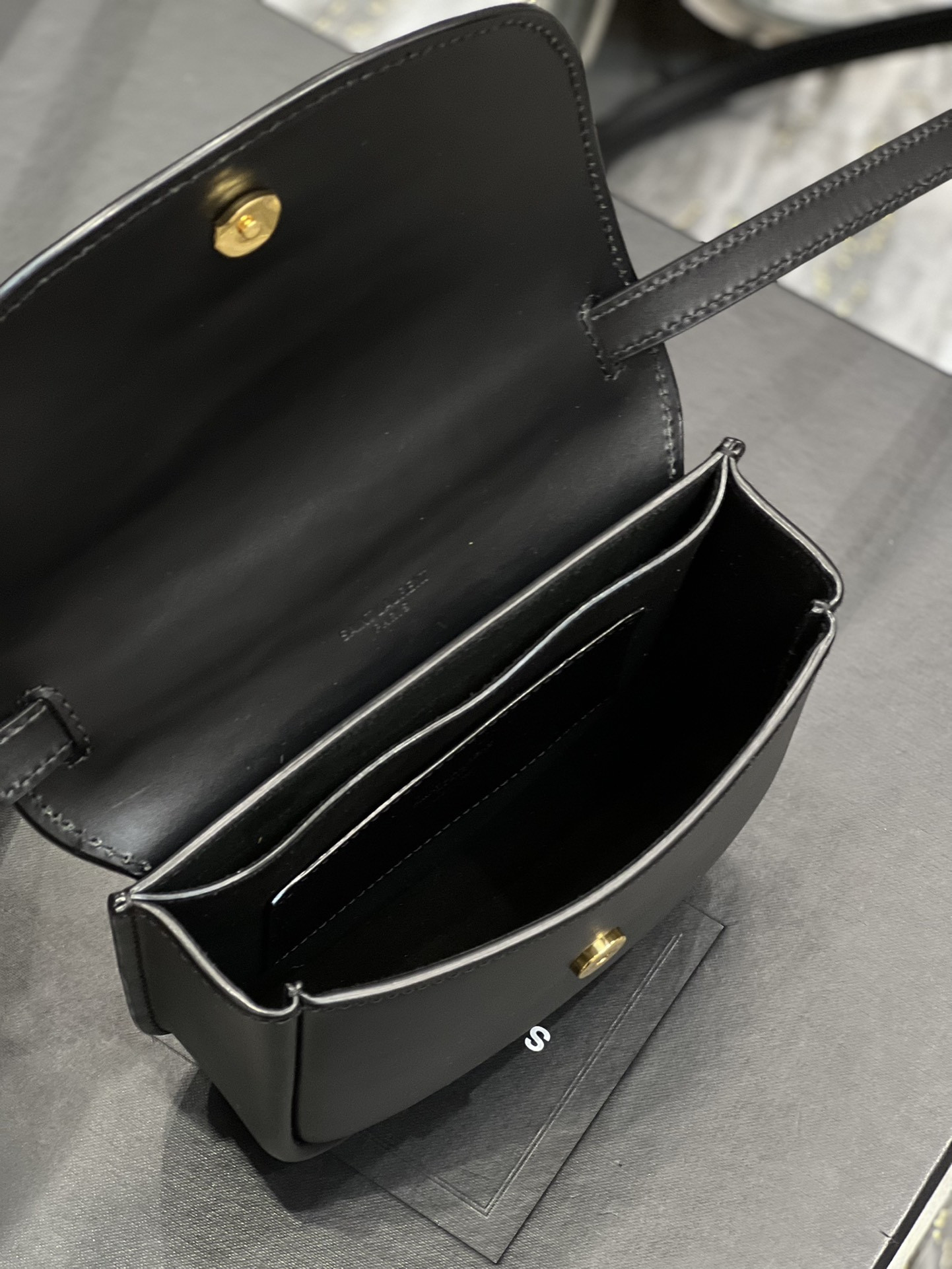 Y*L kaia small satchel in smooth leather 7.2 x 6.1 x 2.1 inches