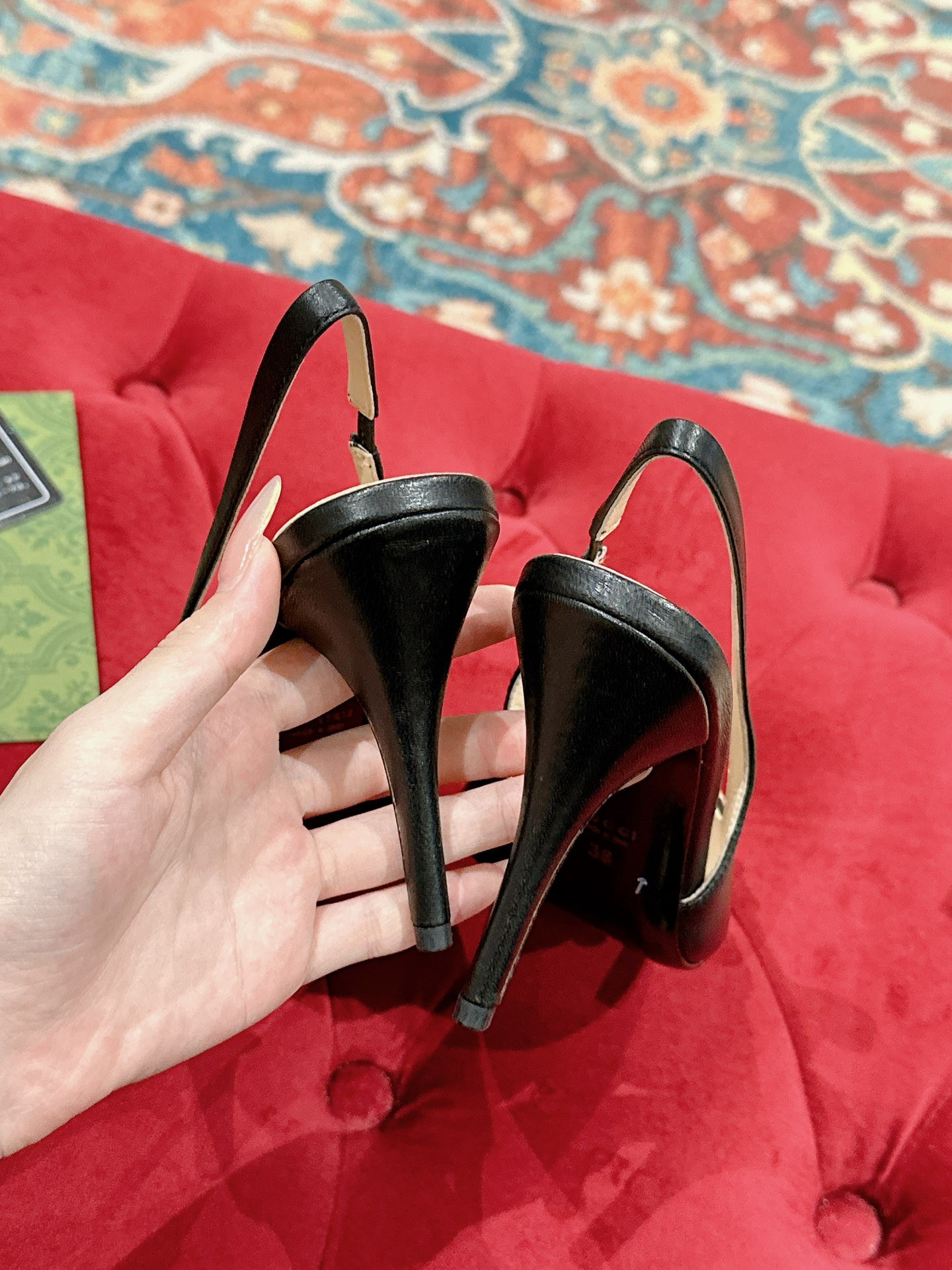 ua G*u*i horsebit slingback pump high heel