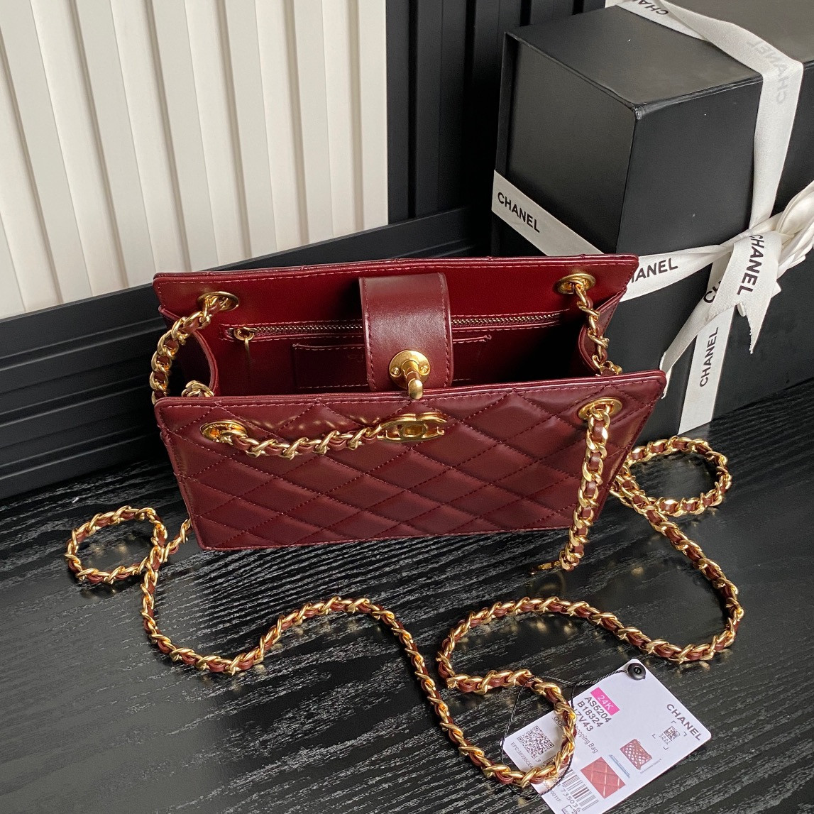 Ch*el 24k handbag 16×21×7cm